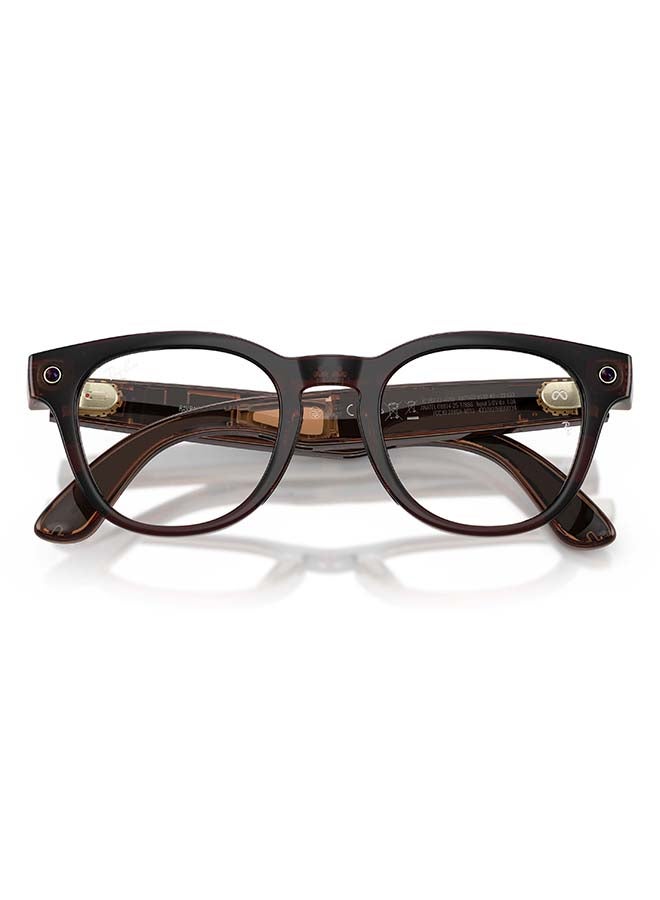 Meta Ray-Ban Scriber Optics (Gen 2) Universal Fit, Shiny Transparent Umber Frame, Demo Lens - Image 5