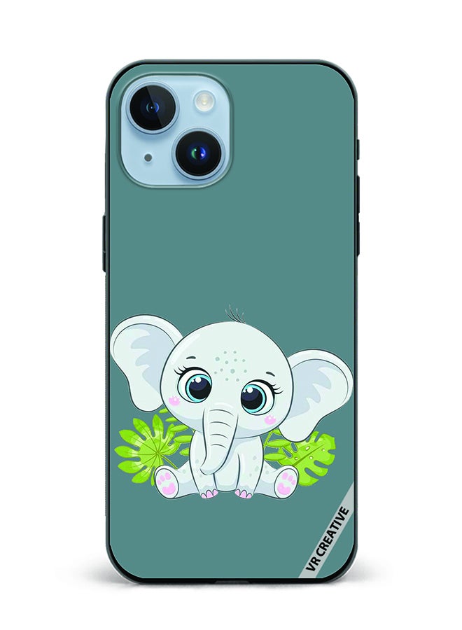 VR CREATIVE Protective Case Cover For Apple iPhone 15 Elephant Design Multicolour - Image 1