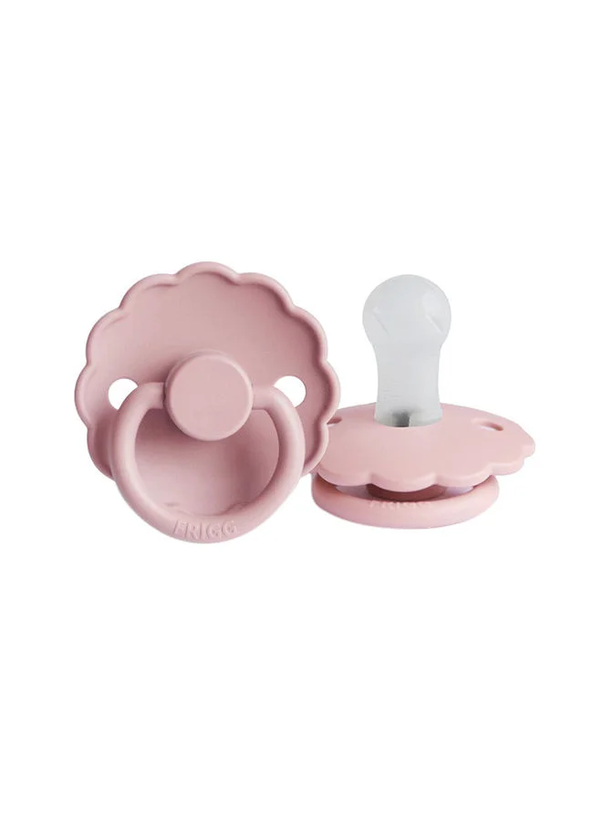 FRIGG Pack Of 1 Daisy Silicone Baby Pacifier 6-18M Baby Pink - Size 2