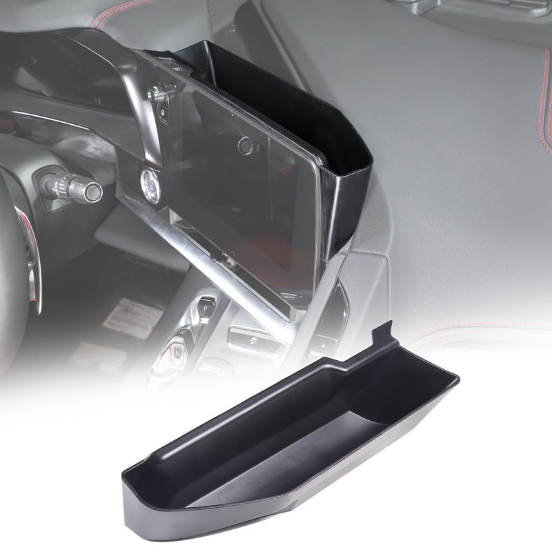Sekhyna Navigation Screen Back Storage Box Compatible Chevrolet Corvette C8 20202025Dash Organizer TrayCenter Console Phone Insert Auxiliary Storage Tray Interior Accessories
