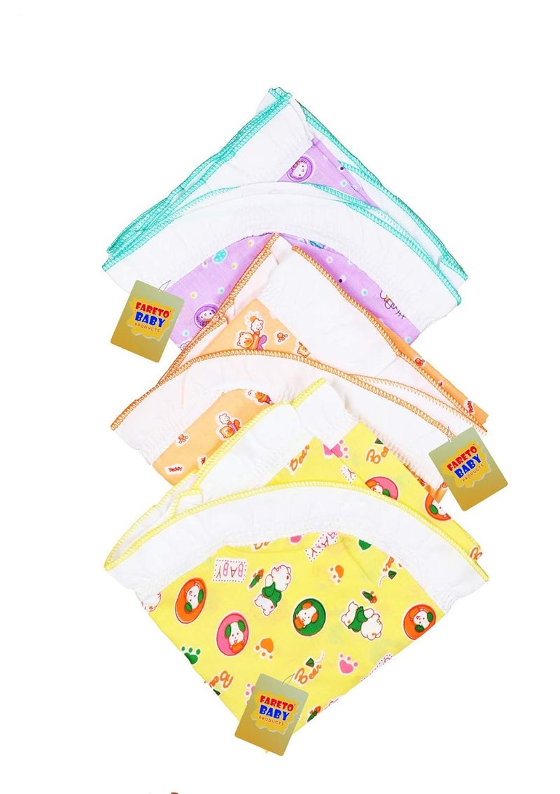 Fareto Cotton Single Layer Combo of 3 Frill Baby Wrapper/Blanket/Carry Towel(Assorted) - Image 3