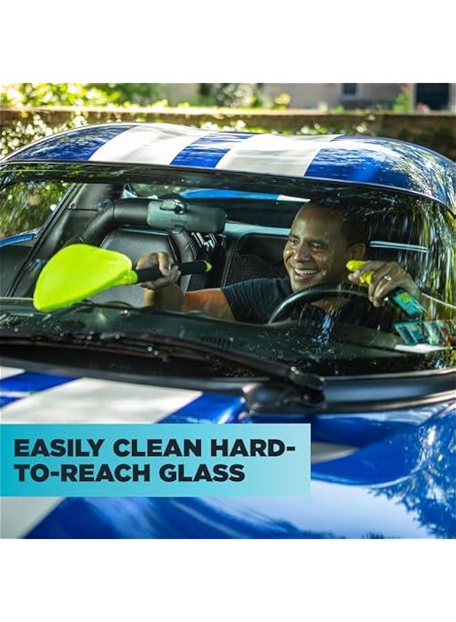 Invisible Glass 95160 Reach  Clean Glass Windshield Cleaner Tool Kit With Extendable Handle, (2) Reusable Quick Change Microfibers, and Storage Bag for Auto Windshield, Trucks, SUVs, RVs, and Windo - Image 4