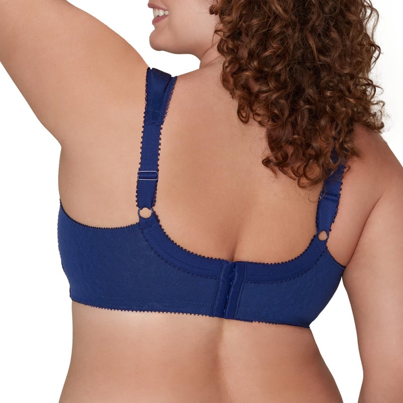 PLAYTEX Womens 18 Hour Comfort-strap Wireless Bra, Full-coverage With 4-way Trusupport, Single & 2-pack Bras, Sailor Blue, 38DDD US - Image 2