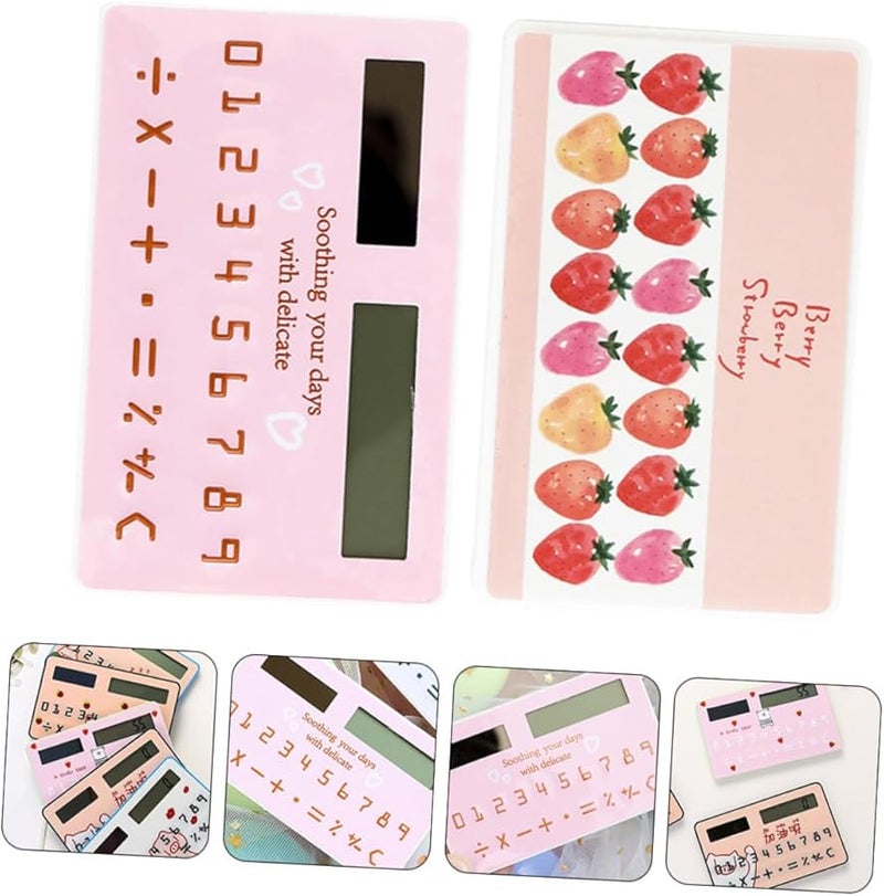 2 Pack Ultra Thin Solar Calculator Portable Standard Design for Students Office - Image 5