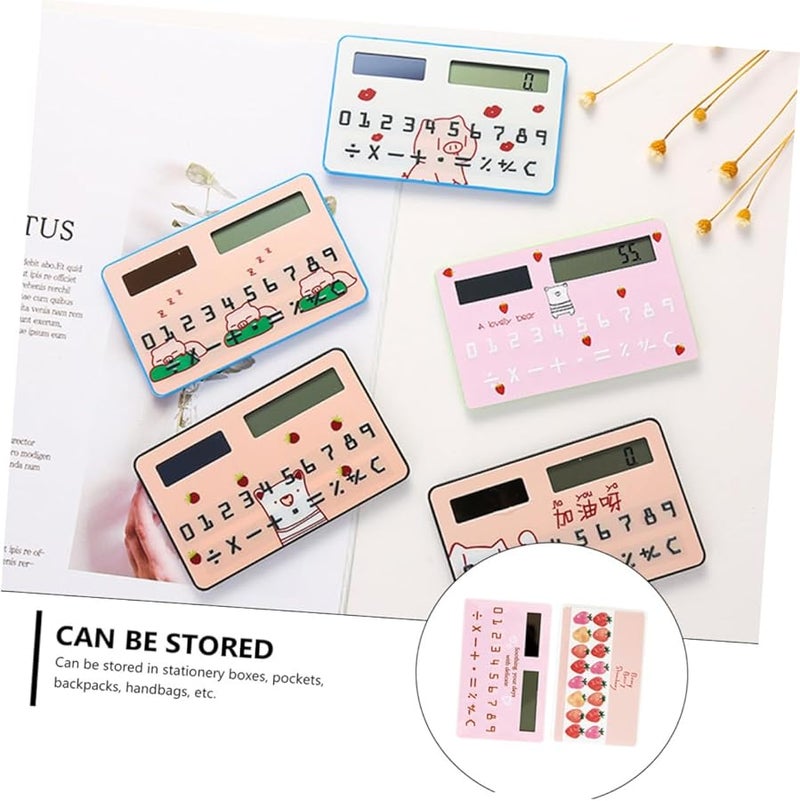 2 Pack Ultra Thin Solar Calculator Portable Standard Design for Students Office - Image 3