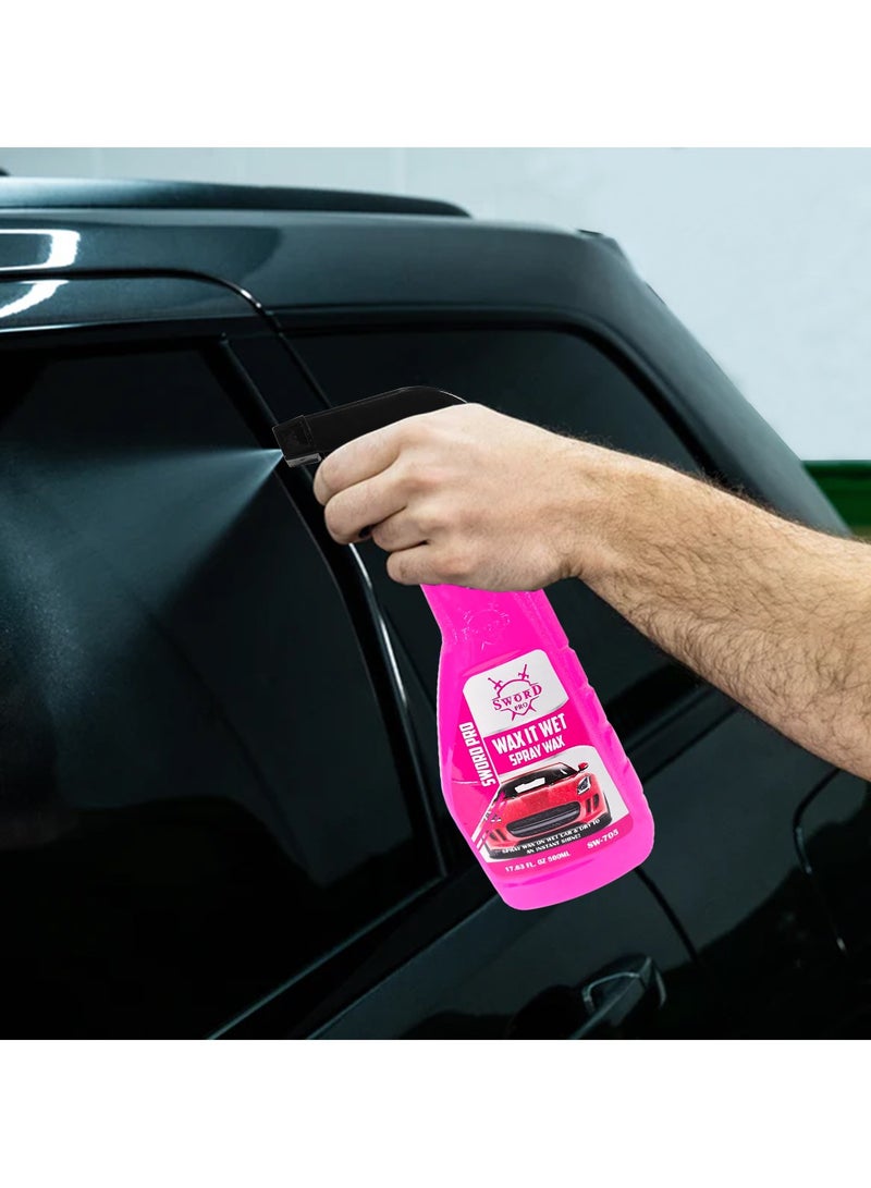 Sword Pro Wax It Wet Spray Wax 500ml - Easy Spray-On Shine and Protection SW-705 - Image 4