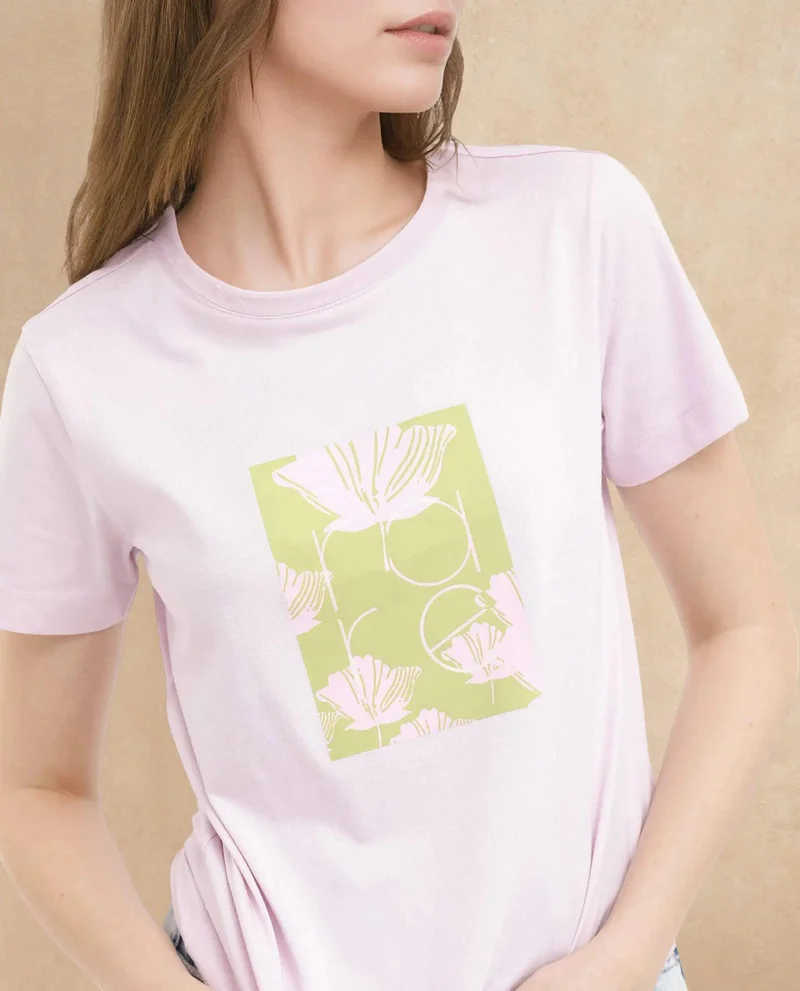 Rareism Women's Soft Cotton-Poly Blend T-Shirt