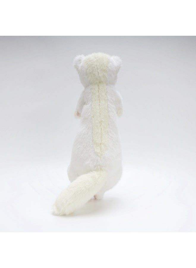Cautable European Mink Plush Doll Simulation Mink Doll Children's Sleeping Accompanying Doll Pillow Gift Ferret-Specifications:52*20cm(0.38kg)-Color:White Mink