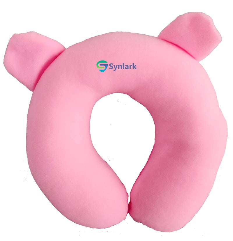 Synlark New Born Baby Soft Neck Supporting Pillow for Head Shaping Baby (0-18 Month) (Pink) - Image 4