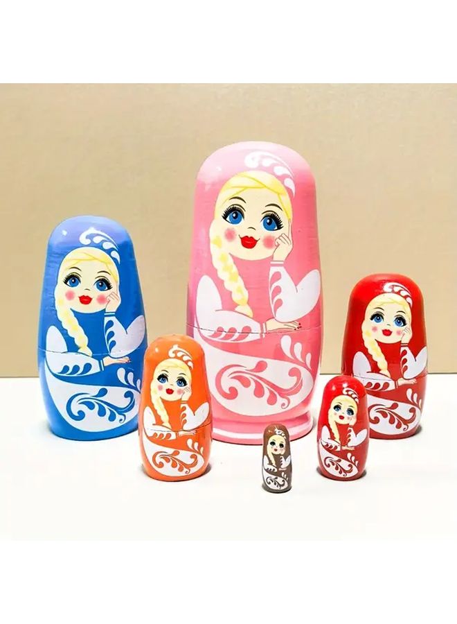 Traditional Matryoshka Style 84 Nesting Dolls Set Color Coded Layers Sturdy Wooden Collectible Stacking Toy For Children And Adults Educational Handmade Craft With Intricate Faces Dress Design Safe For Kids Over 3 Years Birthday Christmas Easter Gift Multi Color Options Red Green Pink Brown White Golden Mini Small Dolls - Image 4