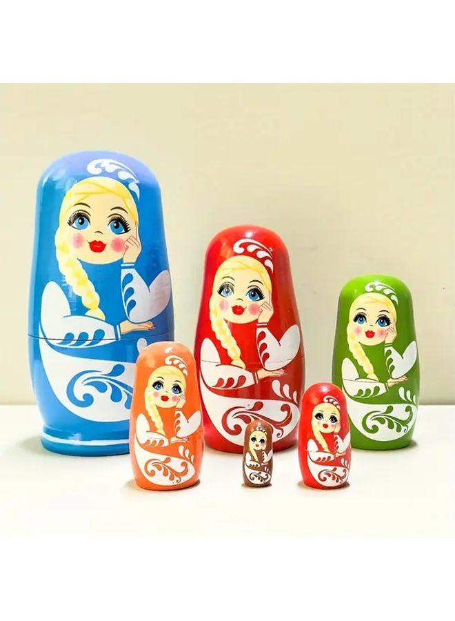 Traditional Matryoshka Style 84 Nesting Dolls Set Color Coded Layers Sturdy Wooden Collectible Stacking Toy For Children And Adults Educational Handmade Craft With Intricate Faces Dress Design Safe For Kids Over 3 Years Birthday Christmas Easter Gift Multi Color Options Red Green Pink Brown White Golden Mini Small Dolls - Image 5