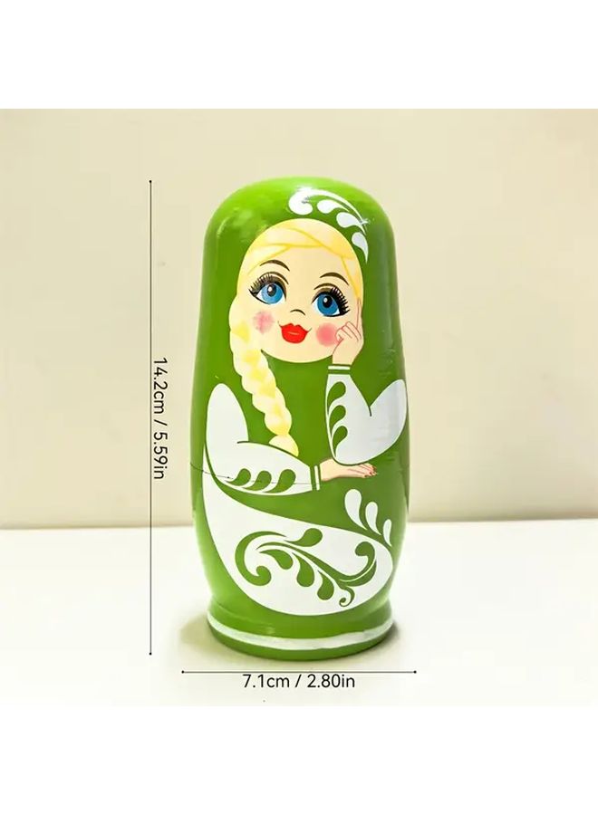 Traditional Matryoshka Style 84 Nesting Dolls Set Color Coded Layers Sturdy Wooden Collectible Stacking Toy For Children And Adults Educational Handmade Craft With Intricate Faces Dress Design Safe For Kids Over 3 Years Birthday Christmas Easter Gift Multi Color Options Red Green Pink Brown White Golden Mini Small Dolls - Image 3