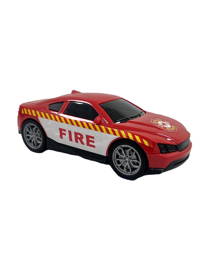 D-Power - Helicopter & Sports Car 1:14 Scale Firemen Playset – Red | Elevate the excitement with this 1:14 scale Firemen Playset |  Requires Batteries: 3x LR44 batteries included | Ideal gifts ages 3+ - Image 1