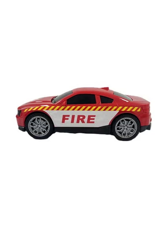 D-Power Helicopter & Sports Car 1:14 Scale Firemen Playset – Red | Elevate the excitement with this 1:14 scale Firemen Playset | Requires Batteries: 3x LR44 batteries included | Ideal gifts ages 3+ - Image 1