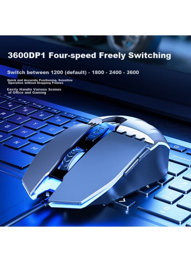 HP Hp M1 Wired Gaming Mouse, Black Quiet Edition, Backlit E-sports Mouse, Usb Gaming Mouse For Office, Desktop Computer, Laptop, For Lol, Pubg, Internet Cafes  - Image 3