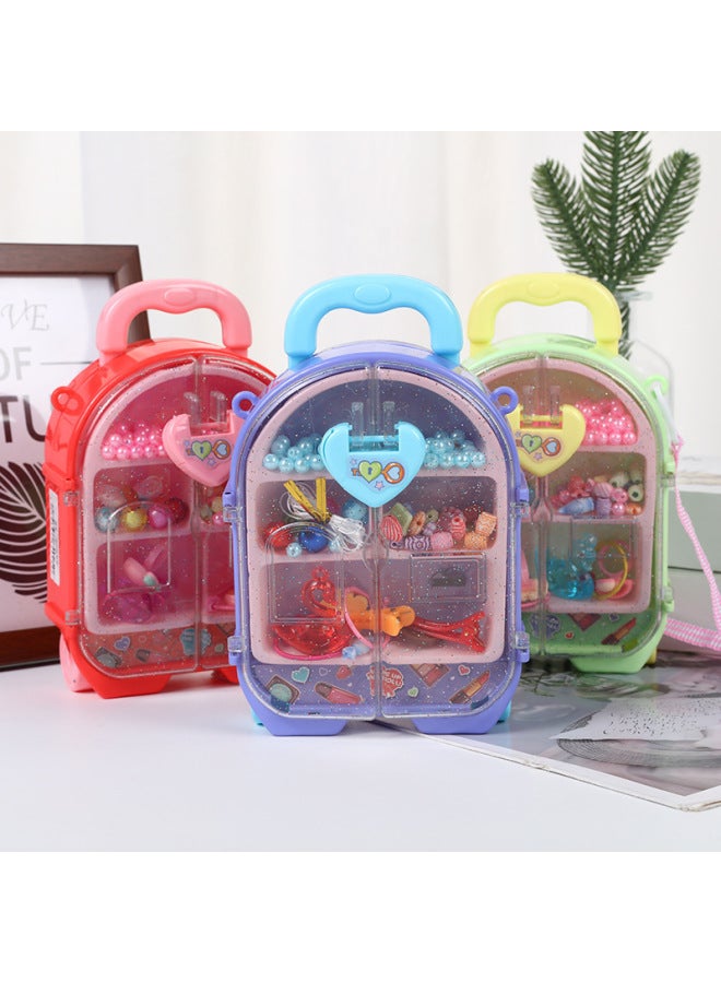 Dressing Box Interactive Toy Jewelry Crossbody Bag Chain Lace Pearl Girl Simulation Manual New Style Cute Storage Box 