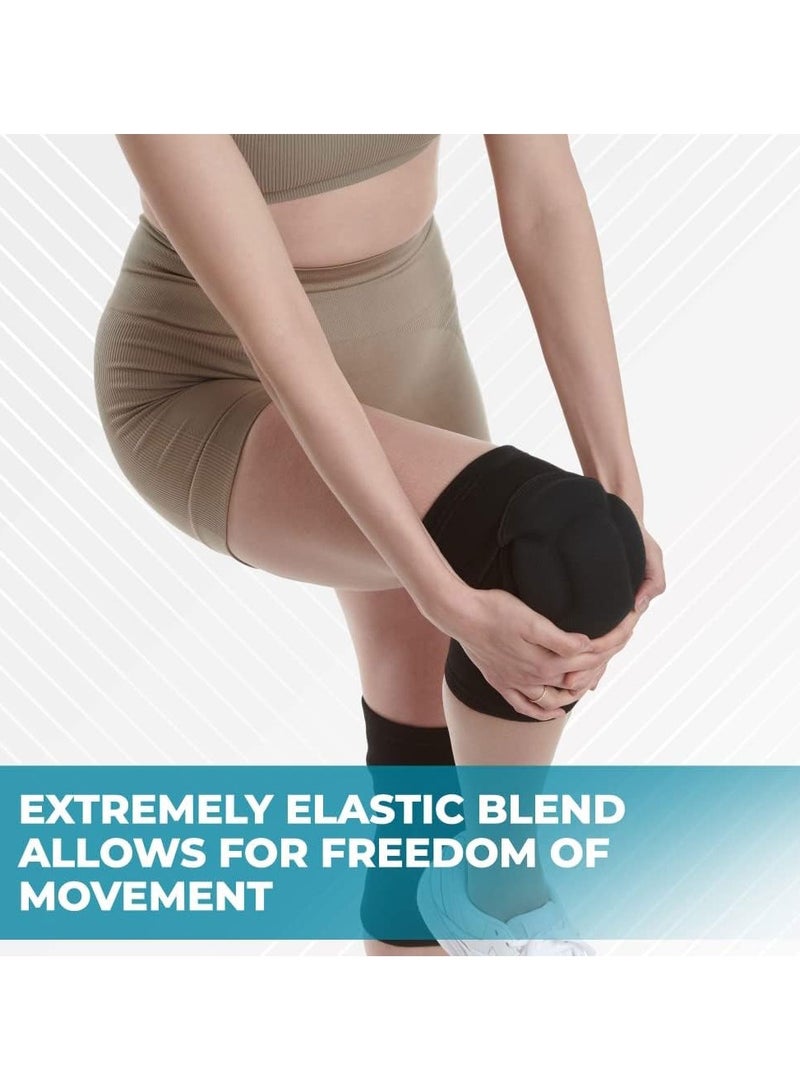 Generic 2-Piece Football Extreme Sports Knee Pad,Protective Knee Pads, Thick spongeAnti-slip, Collision Avoidance Knee Sleeve（Black) - Image 3