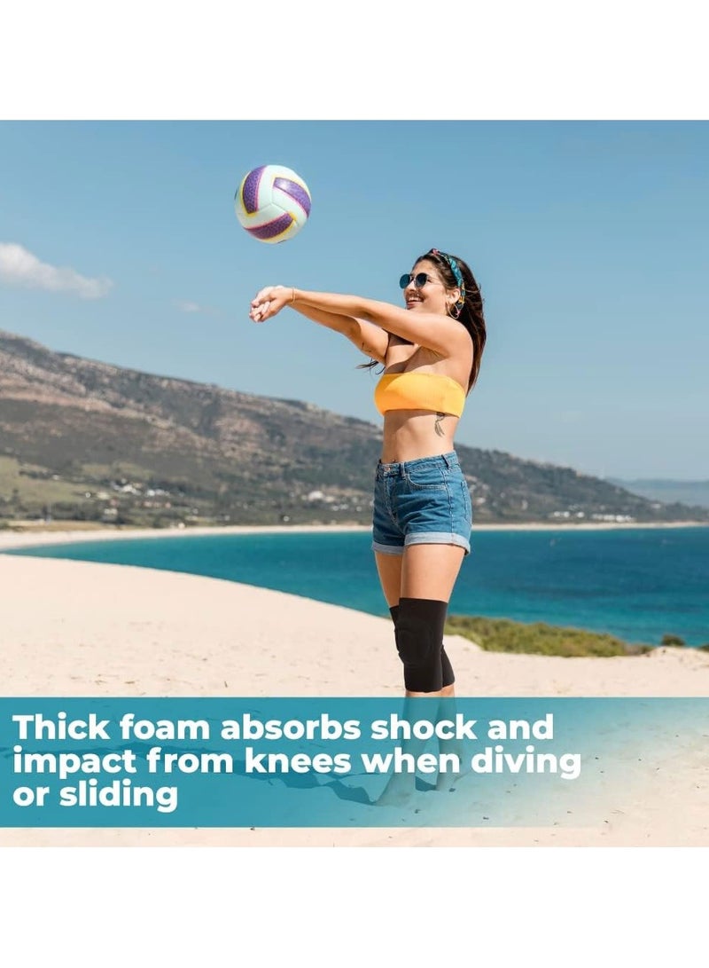 Generic 2-Piece Football Extreme Sports Knee Pad,Protective Knee Pads, Thick spongeAnti-slip, Collision Avoidance Knee Sleeve（Black) - Image 4