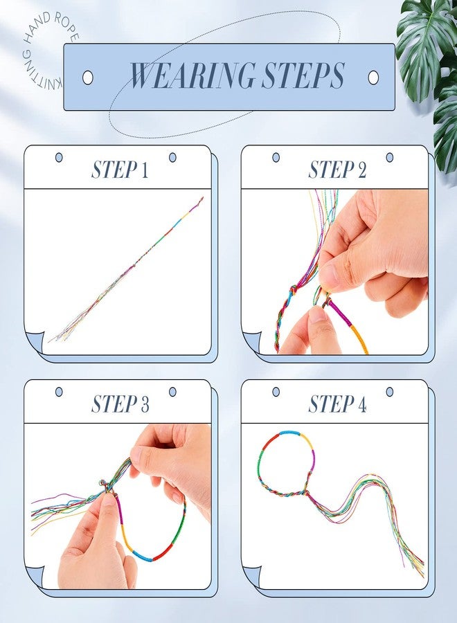 Henoyso 200 Pieces Friendship Bracelets Bulk Handmade Braided String Colorful Braid Friendship Cords Strand Bracelet Party Supply Favors for Birthday Gifts(Classic Style) - Image 3