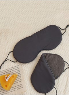 Generic Sleep mask one pack, warm and cold dual sided use sleep mask, super soft eye mask with adjustable straps, blackout, comfortable sleep eye mask for travel meditation naps (Dark gray)  - Image 2