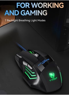 Pro Gaming Mouse - 2400 DPI, 7 Programmable Macro Buttons, 10 Color-Changing RGB Backlight, 4 Adjustable DPI Levels - Midnight Black - pzsku/ZA6AAC7B8F2642742E098Z/45/_/1737614292/d45b60cb-5561-4cb2-9289-416cb7b1bdb5