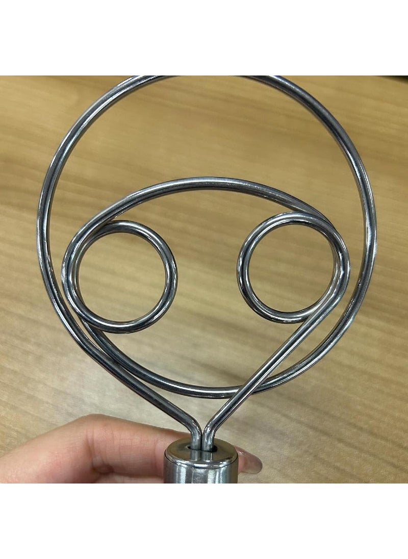 Prostuff.in Prostuffin 2 Pcs Multifunctional Stainless Steel Dough Mixer Hand Tool with Round Handle Home Baking Whisking TimeSaving Easy to Clean Sliver  - Image 3