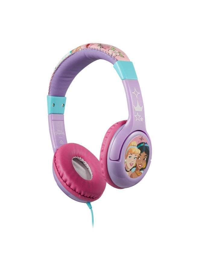 Volkano Disney Princess Kiddies Adjustable Stereo Headphones – Comfortable Padded Earcups, 3.5mm Aux Connection, Perfect for Young Listeners (Ages 3+) - Image 1