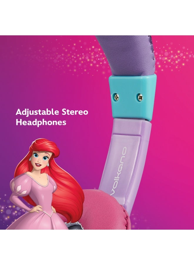 Volkano Disney Princess Kiddies Adjustable Stereo Headphones – Comfortable Padded Earcups, 3.5mm Aux Connection, Perfect for Young Listeners (Ages 3+) - Image 4