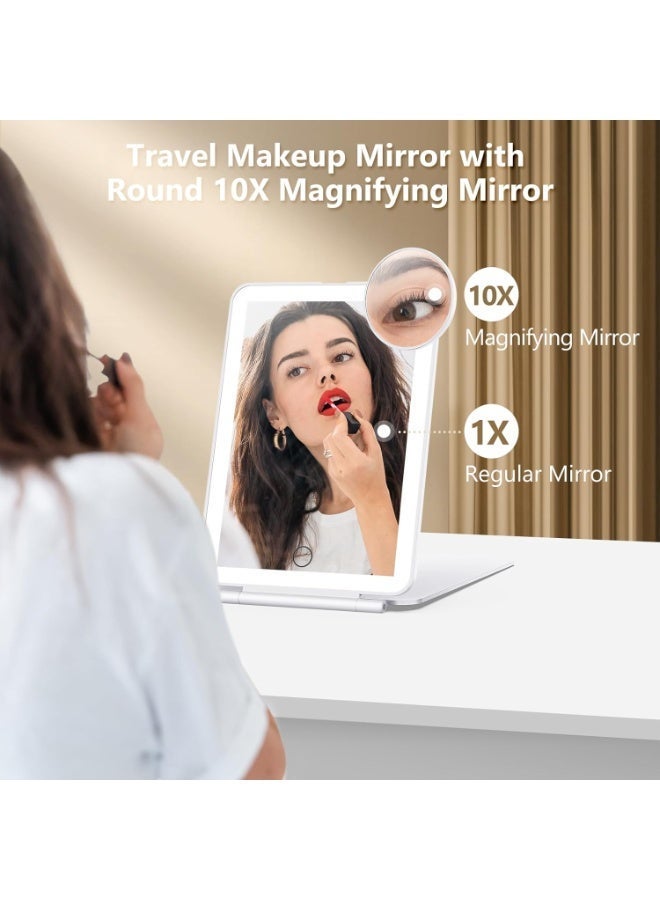 Rechargeable Makeup Mirror for Travel – Portable Vanity Mirror with  Lights, 3 Color Lighting Modes,  Rechargeable Battery, Ultra-Slim Lighted Mirror for Makeup & Travel - Image 3