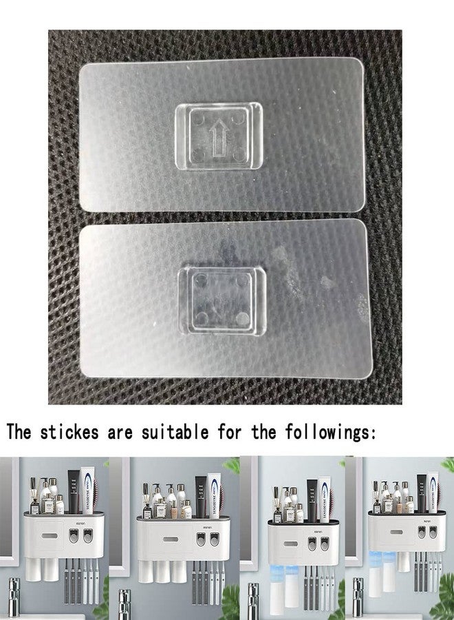 BHeadCat Double Automatic Toothpaste Dispensers Toothbrush Holder Kit Wall Mounted for Bathroom and Vanity, with 6 Brush Slots 2/3 Magnetic Cups (Stickers for 2&3 Cups) - Image 2