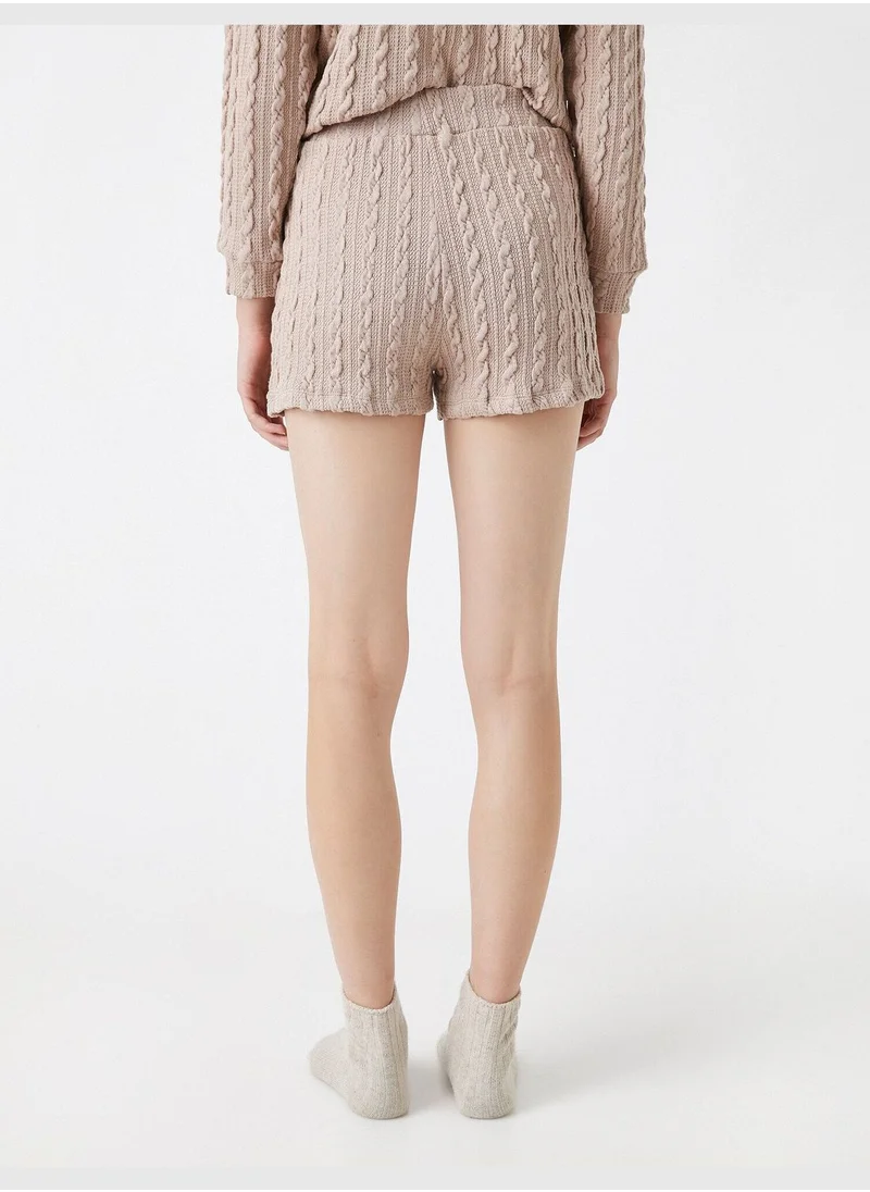 كوتون Button Front Knit Patterned Pyjamas Bottom
