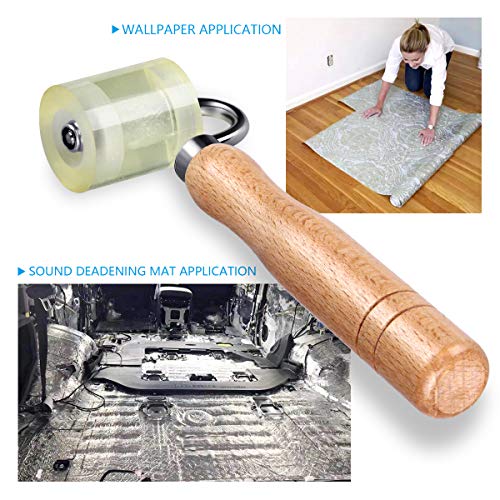 LUMITECO Auto Car Audio Sound Deadening Application Rolling Wheel Roller,Heat Abatement Mat Wallpaper PU Deadener Application Seam Roller - Image 4