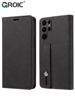 GROIC For Samsung Galaxy S23 Ultra Case,Luxury Leather Wallet Cover, Leather Wallet Case Classic Design with Card Slot and Magnetic Flip Flip Folding Case for Galaxy S23 Ultra Phone Shell 6.8''  - Image 1