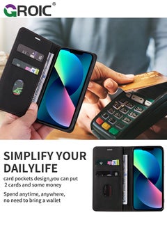GROIC For Samsung Galaxy S23 Ultra Case,Luxury Leather Wallet Cover, Leather Wallet Case Classic Design with Card Slot and Magnetic Flip Flip Folding Case for Galaxy S23 Ultra Phone Shell 6.8''  - Image 3