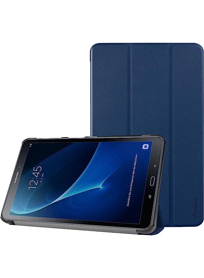 Procases حافظة Galaxy Tab A 10.1 Sm-T580 T585 T587 إصدار 2016 (نموذج قديم)، غلاف ذكي رفيع مع حامل لحافظة Galaxy Tab A بحجم 10.1 بوصة - أزرق داكن - Image 1