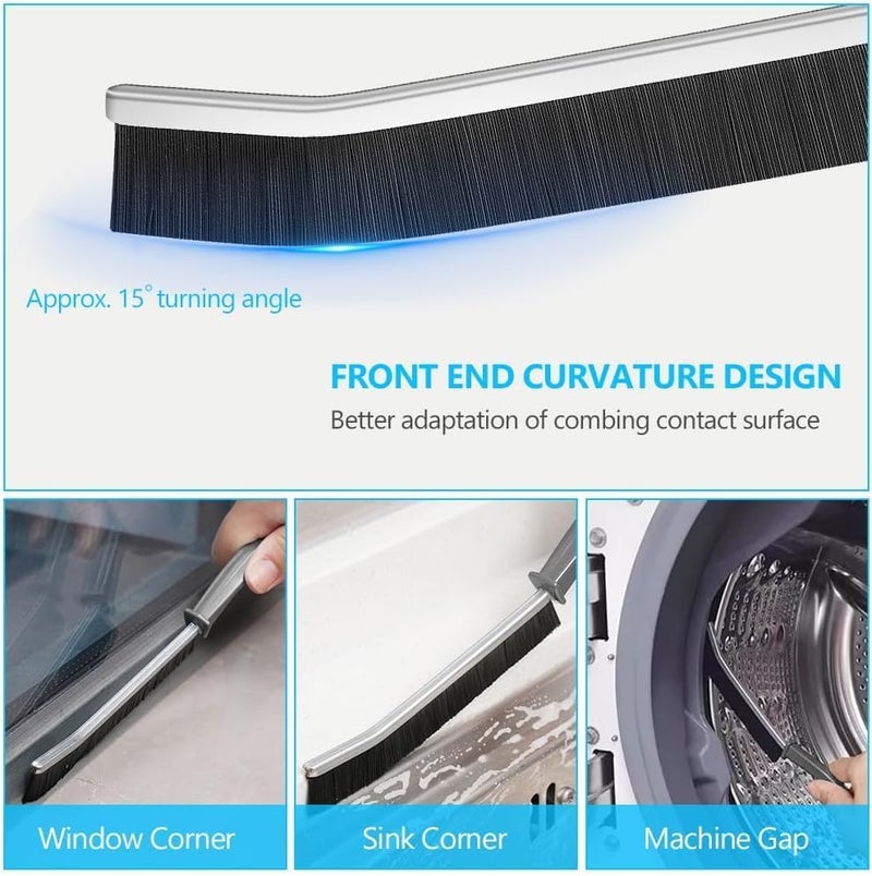 Muzztech Plastic Gap Cleaning Brush,(Pack of 2) Bathroom Gap Cleaning Brush,Clean The Dead Corners of Kitchen Tiles,Multi-Purpose Door Window Track Deep Cleaning Brush (Gap Brush) - Image 4