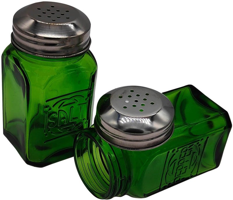 Kerixi Vintage Salt and Pepper Shakers (Green, Medium) - Image 1