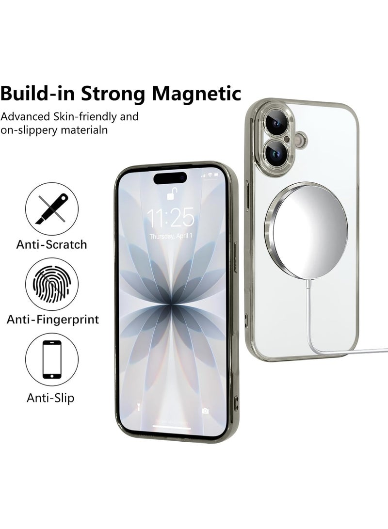 ACLIX Magnetic Case for iPhone 17, Camera Lens Full Protection, Soft TPU Phone Cover, Compatible with MagSafe Wireless Charging, Shockproof TPU Phone Cover | Titanium - Image 5