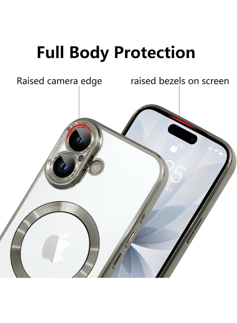 ACLIX Magnetic Case for iPhone 17, Camera Lens Full Protection, Soft TPU Phone Cover, Compatible with MagSafe Wireless Charging, Shockproof TPU Phone Cover | Titanium - Image 3