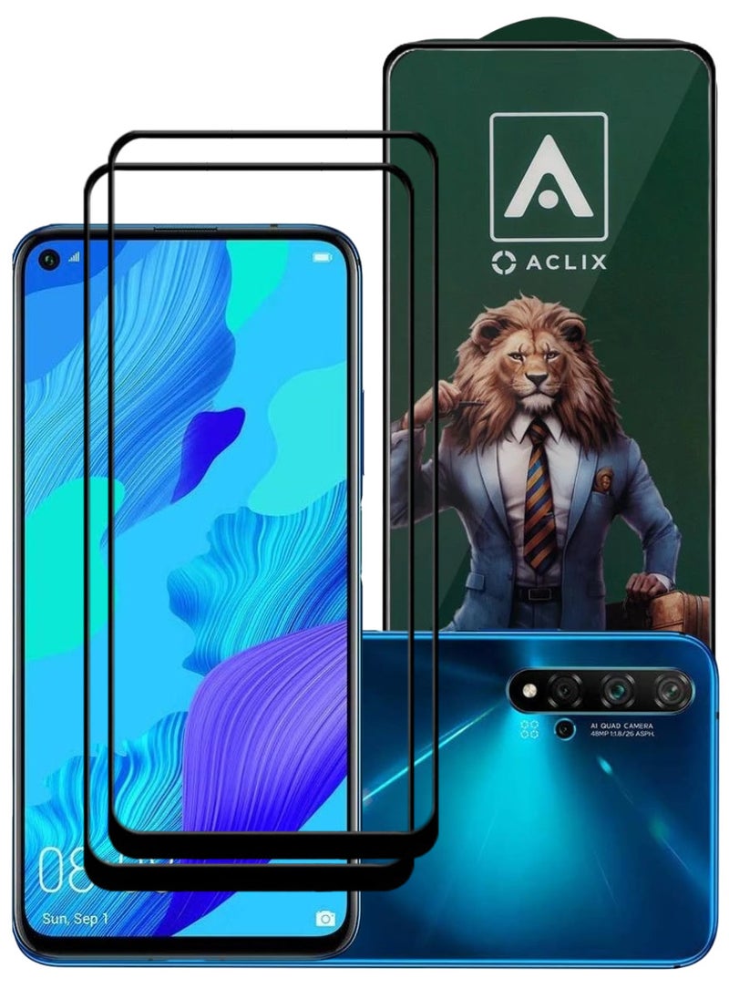 ACLIX 2 Pieces Antistatic ESD Dustproof Premium Quality High Definition Tempered Glass Screen Protector Designed For Huawei nova 5T - Image 1