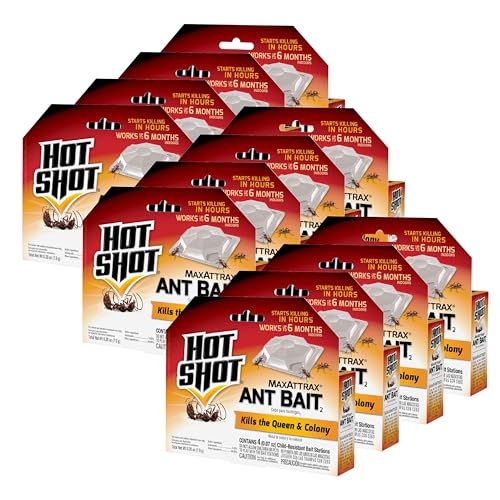 Hot Shot MaxAttrax Ant Bait, 0.07 oz Bait Stations, 4 Count, 12 Pack - Image 1