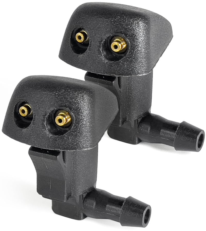 Click&Fit ClickFit 2pcs Windshield Washer Nozzles compatible with Mazda 356 20022011 Black Plastic Globe Valve Automotive Windshield Washer Nozzles - Image 2