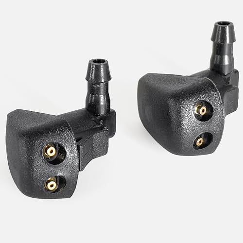 Click&Fit ClickFit 2pcs Windshield Washer Nozzles compatible with Mazda 356 20022011 Black Plastic Globe Valve Automotive Windshield Washer Nozzles - Image 5