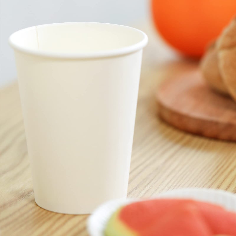 RACETOP Hot Paper Coffee Cups 12 oz [300 Pack], Disposable Coffee Cups 12 oz, Upgraded Weight Of Paper, White - Image 3