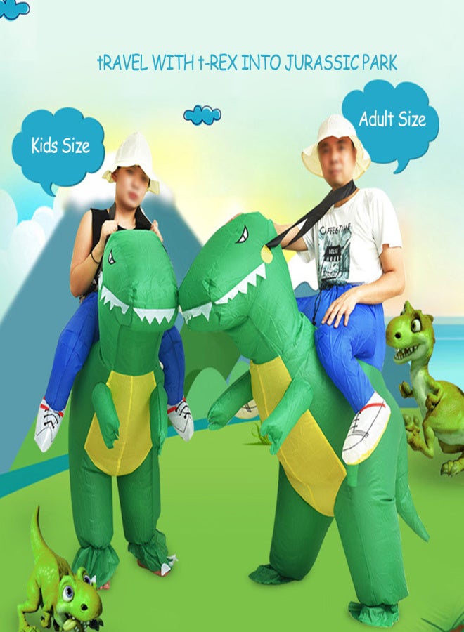 Cute Adult Inflatable Dinosaur Costume Suit Air Fan Operated Walking Fancy Dress Halloween Party Outfit T-Rex Inflatable Animal Costume - Image 5
