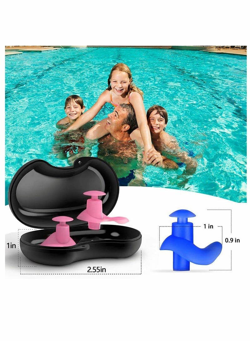 KASTWAVE 3 Pairs Silicone Swimming Earplugs Soft Swim, Earplugs Swimming, Ear Plugs Reusable Waterproof Silicone, Swimming Showering - Image 5