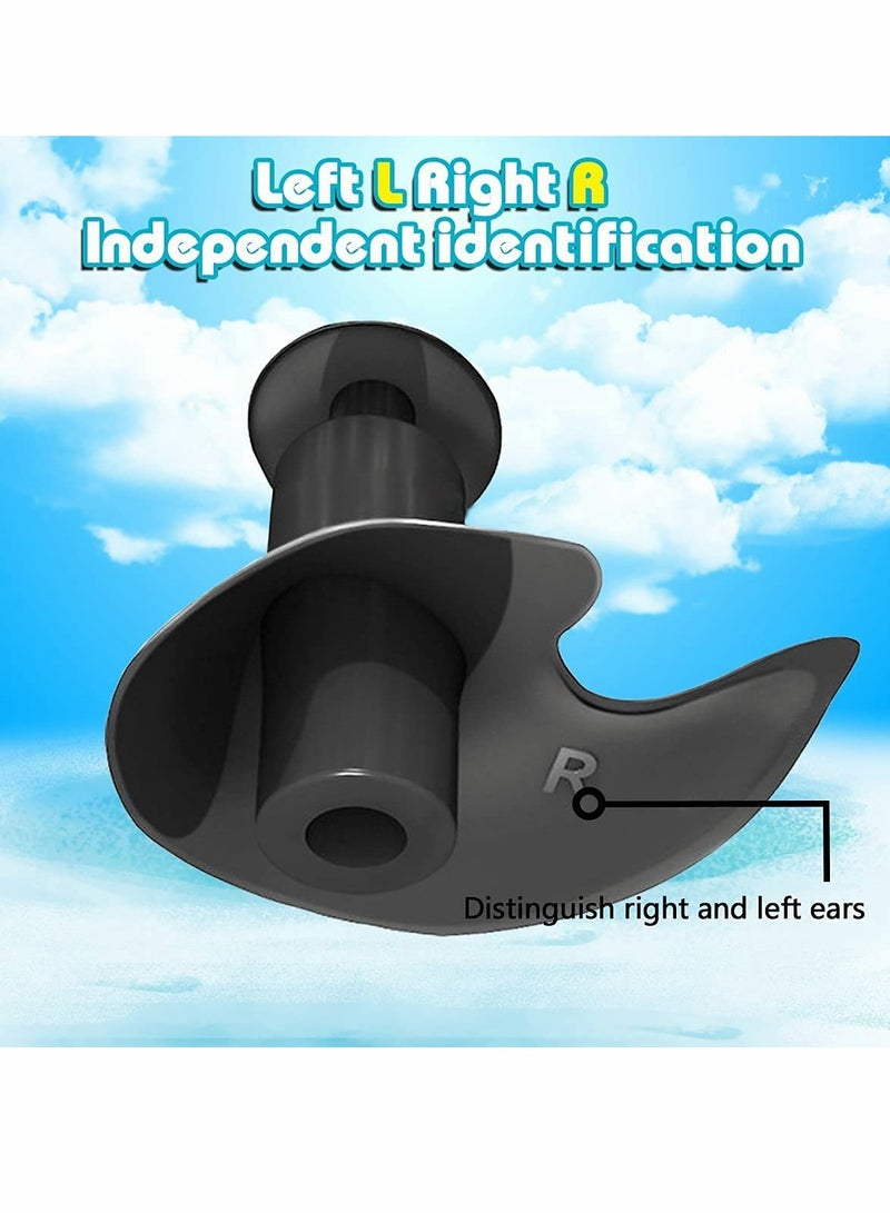 KASTWAVE 3 Pairs Silicone Swimming Earplugs Soft Swim, Earplugs Swimming, Ear Plugs Reusable Waterproof Silicone, Swimming Showering - Image 3