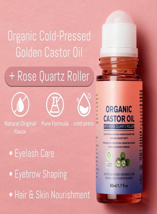 OLAMLY Castor Oil Roll On for Face | Roller Ball for Fine Lines, Wrinkles & Puffiness, Thicker Lashes & Brows & Hair Moisturizer | Natural Self Skincare Therapy [50 ML] - Image 4