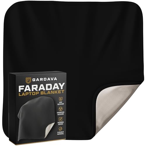 Gardava Faraday Blanket - New for 2026 - Protection Faraday Fabric Technology for Electromagnetic Shielding from Laptop, Cell Phone, and Wireless RF Emissions, 3rd Party Tested, Black - Image 1