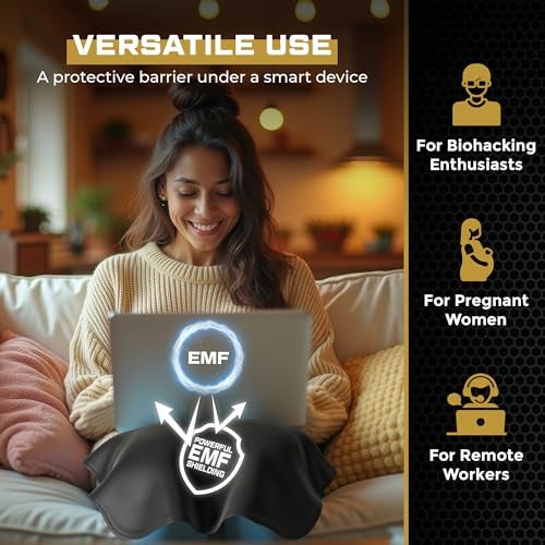 Gardava Faraday Blanket - New for 2026 - Protection Faraday Fabric Technology for Electromagnetic Shielding from Laptop, Cell Phone, and Wireless RF Emissions, 3rd Party Tested, Black - Image 5
